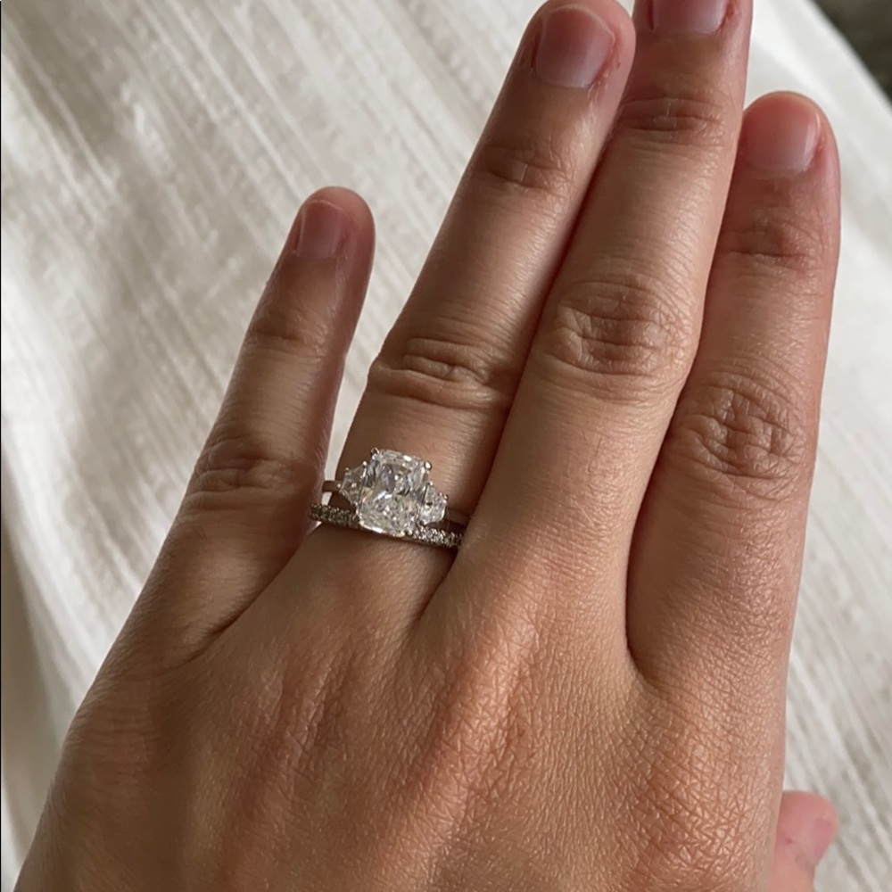 Engagement Ring and Wedding Band Set